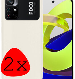 BASEY. BASEY. Xiaomi Poco M4 Pro 5G Hoesje Siliconen - Wit - 2 PACK