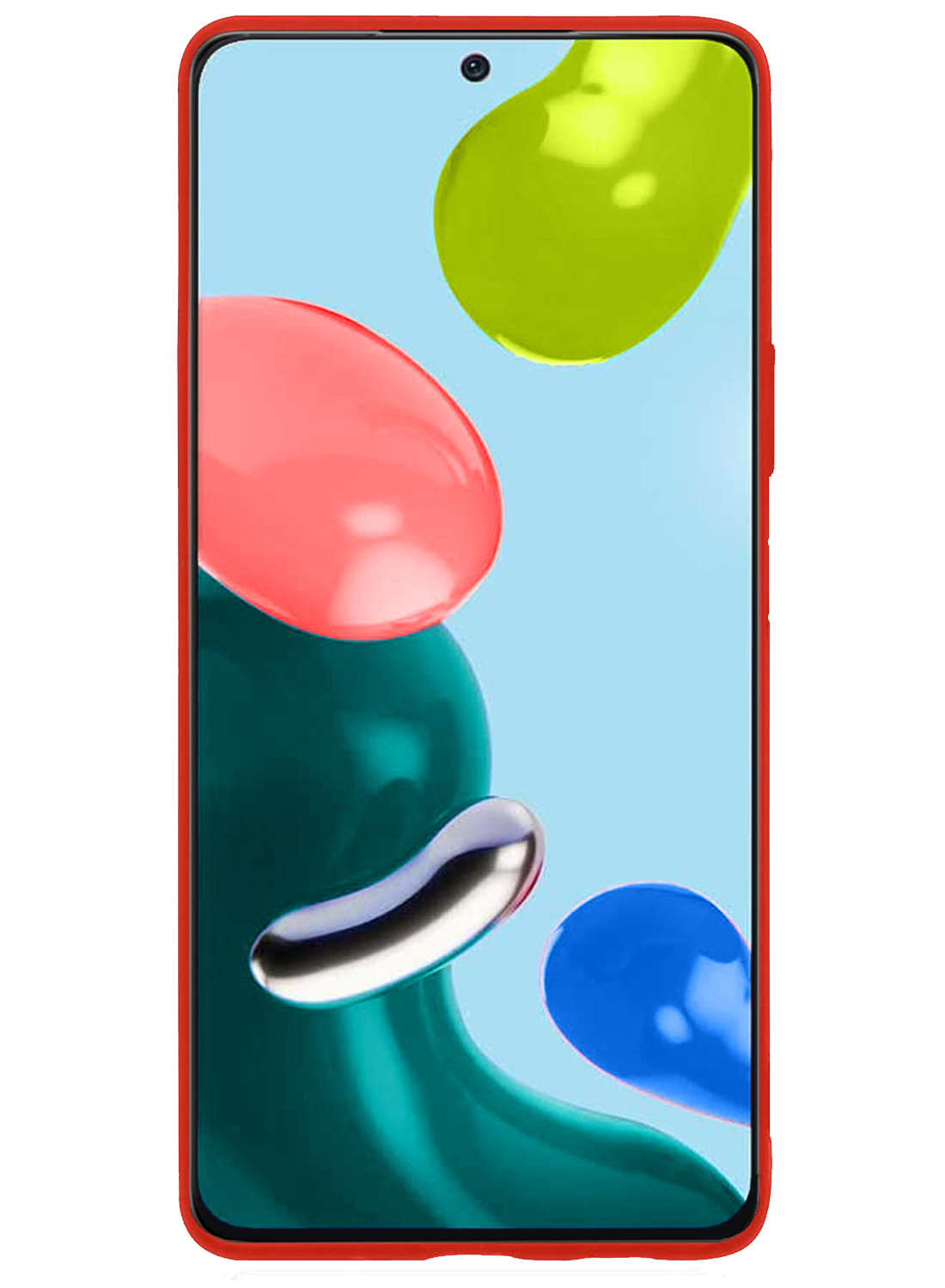 NoXx Hoes Geschikt voor Xiaomi Redmi Note 11s Hoesje Cover Siliconen Back Case Hoes - Rood - 2x
