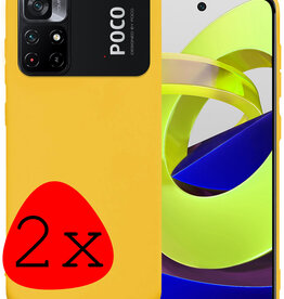 BASEY. BASEY. Xiaomi Poco M4 Pro 5G Hoesje Siliconen - Geel - 2 PACK