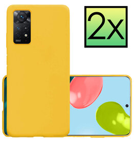 NoXx NoXx Xiaomi Redmi Note 11s Hoesje Siliconen - Geel - 2 PACK