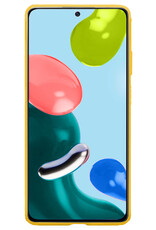 NoXx Hoes Geschikt voor Xiaomi Redmi Note 11s Hoesje Cover Siliconen Back Case Hoes - Geel - 2x