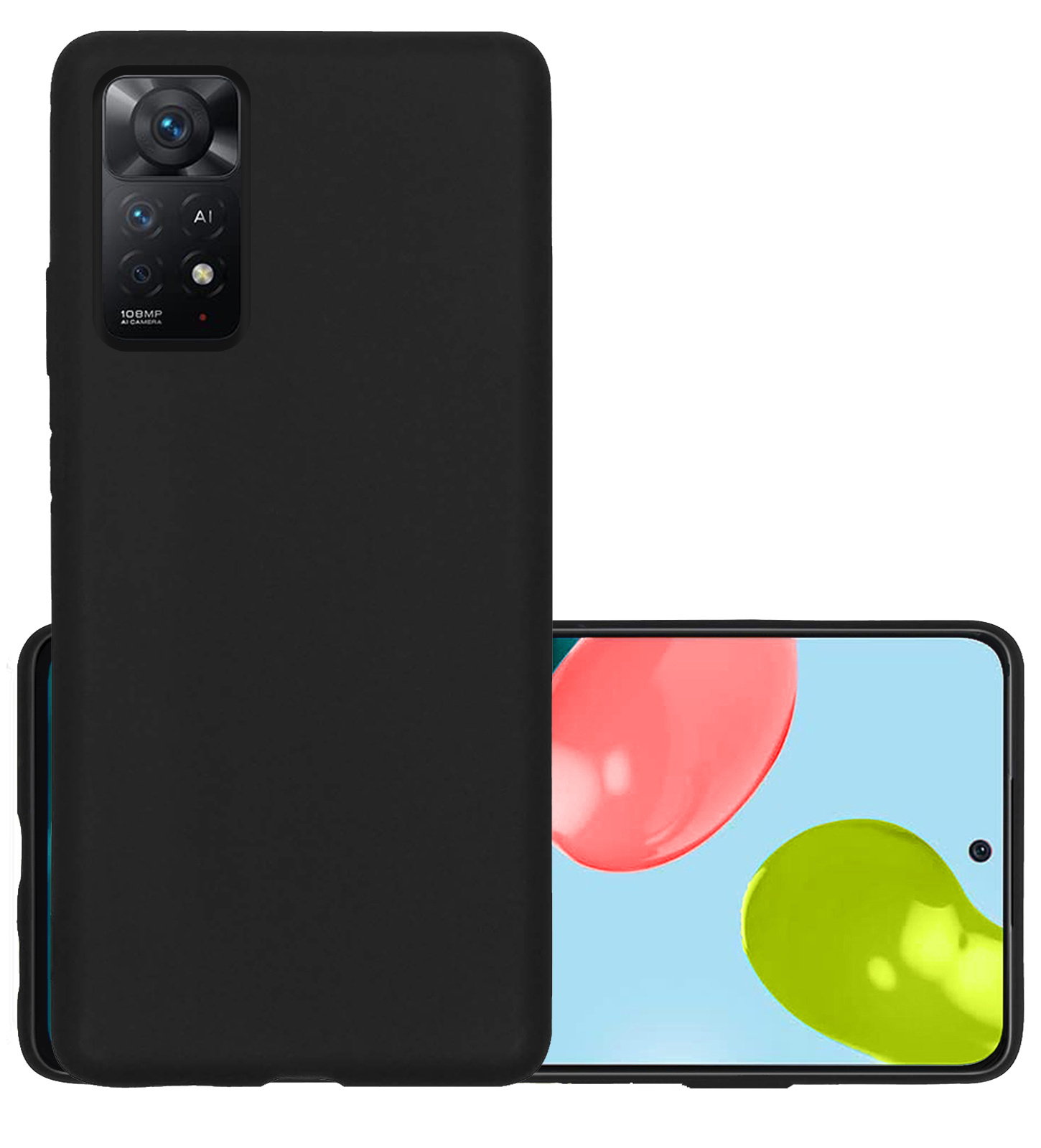 NoXx Hoes Geschikt voor Xiaomi Redmi Note 11s Hoesje Cover Siliconen Back Case Hoes - Zwart