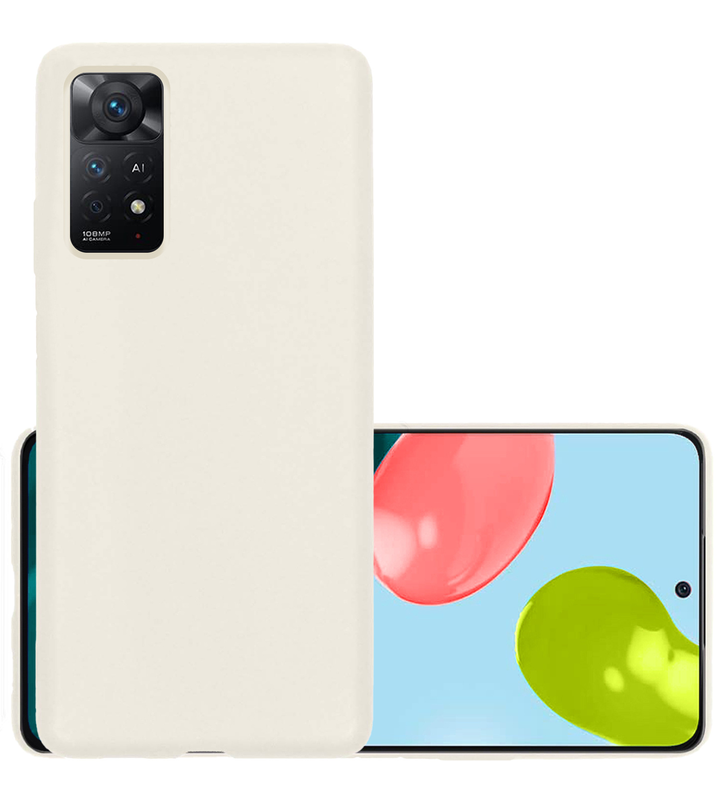 NoXx Hoes Geschikt voor Xiaomi Redmi Note 11s Hoesje Cover Siliconen Back Case Hoes - Wit