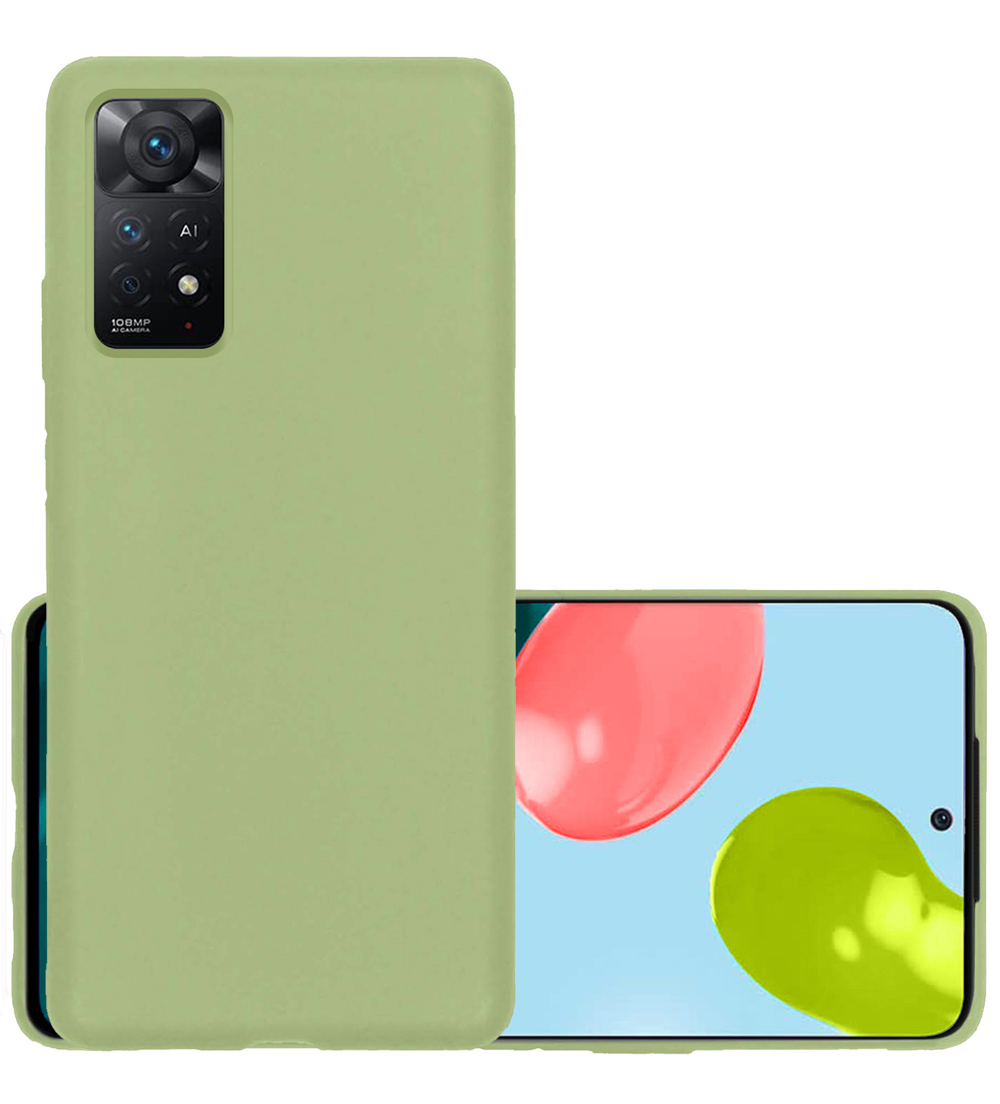 NoXx Hoes Geschikt voor Xiaomi Redmi Note 11s Hoesje Cover Siliconen Back Case Hoes - Groen