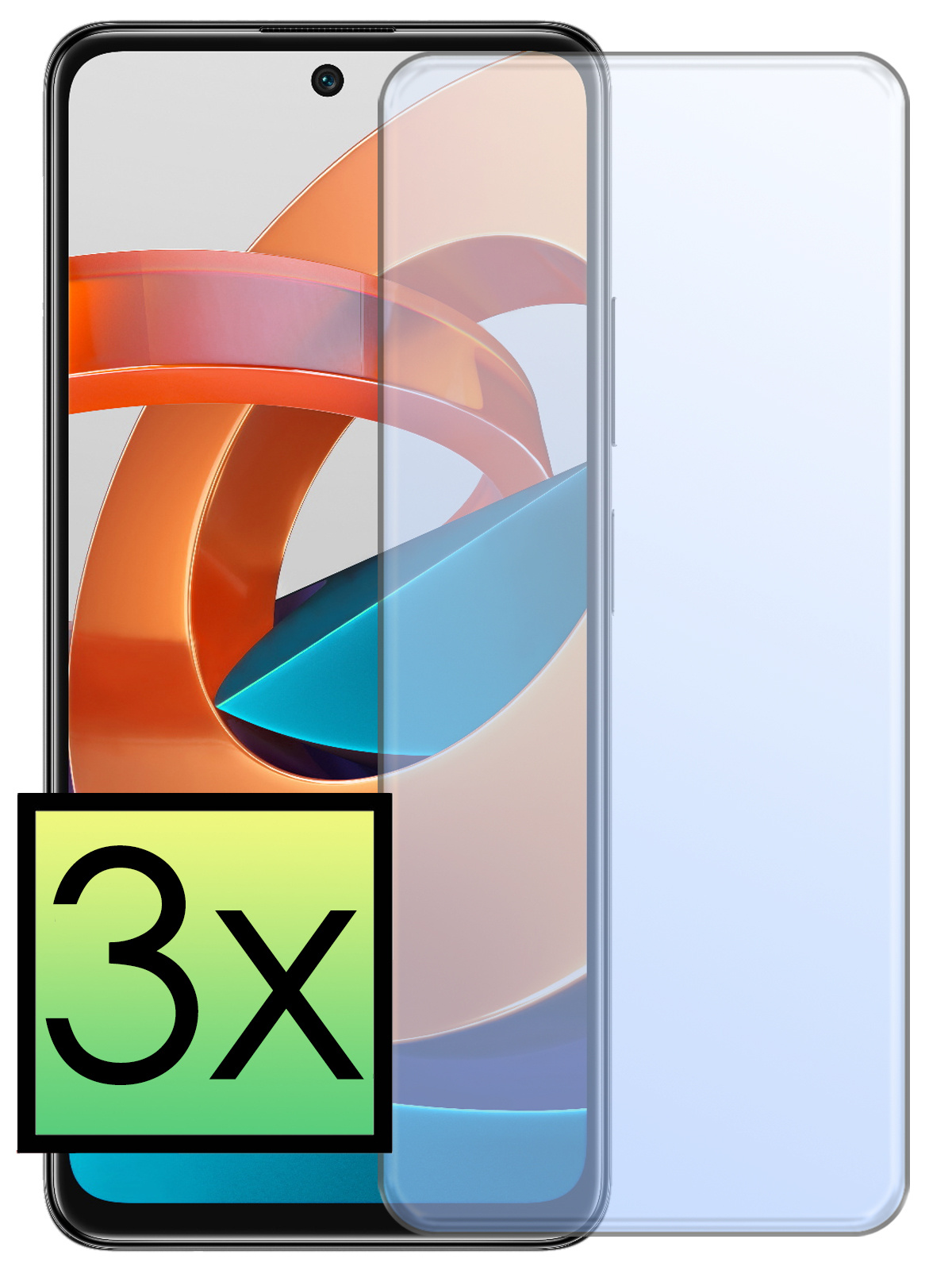 NoXx Screenprotector Geschikt voor Xiaomi Poco M4 Pro 5G Screenprotector Tempered Glass Gehard Glas Beschermglas - 3x