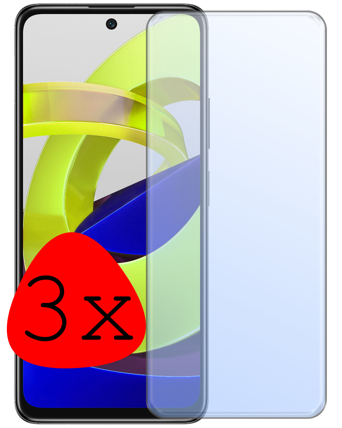 BASEY. Screenprotector Geschikt voor Xiaomi Poco M4 Pro 5G Screenprotector Tempered Glass - Screenprotector Geschikt voor Xiaomi Poco M4 Pro 5G Beschermglas Screen Protector Glas - 3 Stuks