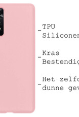 BASEY. Hoes Geschikt voor Xiaomi Redmi Note 11s Hoesje Siliconen Back Cover Case Met 2x Screenprotector - Hoesje Geschikt voor Xiaomi Redmi Note 11s Hoes Cover Hoesje - Lichtroze