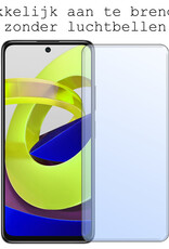 BASEY. Hoes Geschikt voor Xiaomi Poco M4 Pro 5G Hoesje Siliconen Back Cover Case Met Screenprotector - Hoesje Geschikt voor Xiaomi Poco M4 Pro 5G Hoes Cover Hoesje - Lichtroze