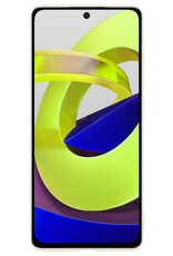 BASEY. Hoes Geschikt voor Xiaomi Poco M4 Pro 5G Hoesje Siliconen Back Cover Case Met Screenprotector - Hoesje Geschikt voor Xiaomi Poco M4 Pro 5G Hoes Cover Hoesje - Wit