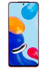 BASEY. Hoes Geschikt voor Xiaomi Redmi Note 11s Hoesje Siliconen Back Cover Case Met Screenprotector - Hoesje Geschikt voor Xiaomi Redmi Note 11s Hoes Cover Hoesje - Lichtroze
