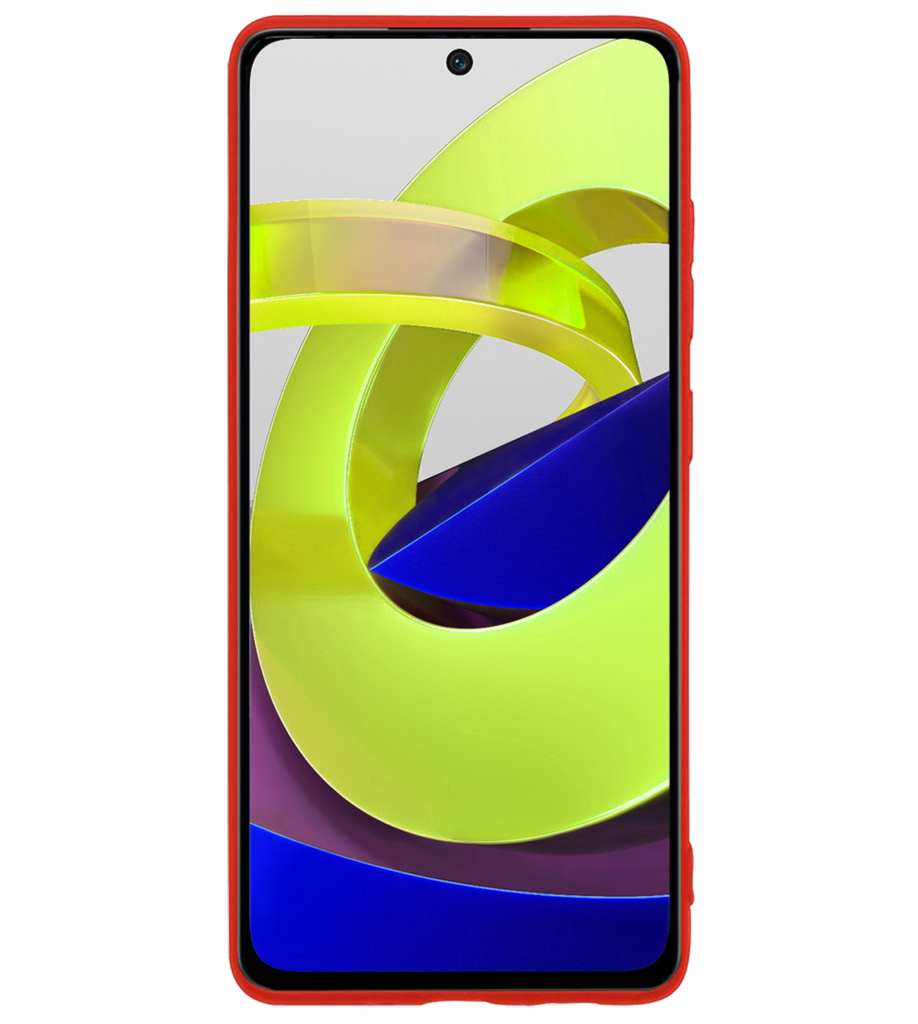 BASEY. Hoes Geschikt voor Xiaomi Poco M4 Pro 5G Hoesje Siliconen Back Cover Case Met 2x Screenprotector - Hoesje Geschikt voor Xiaomi Poco M4 Pro 5G Hoes Cover Hoesje - Rood