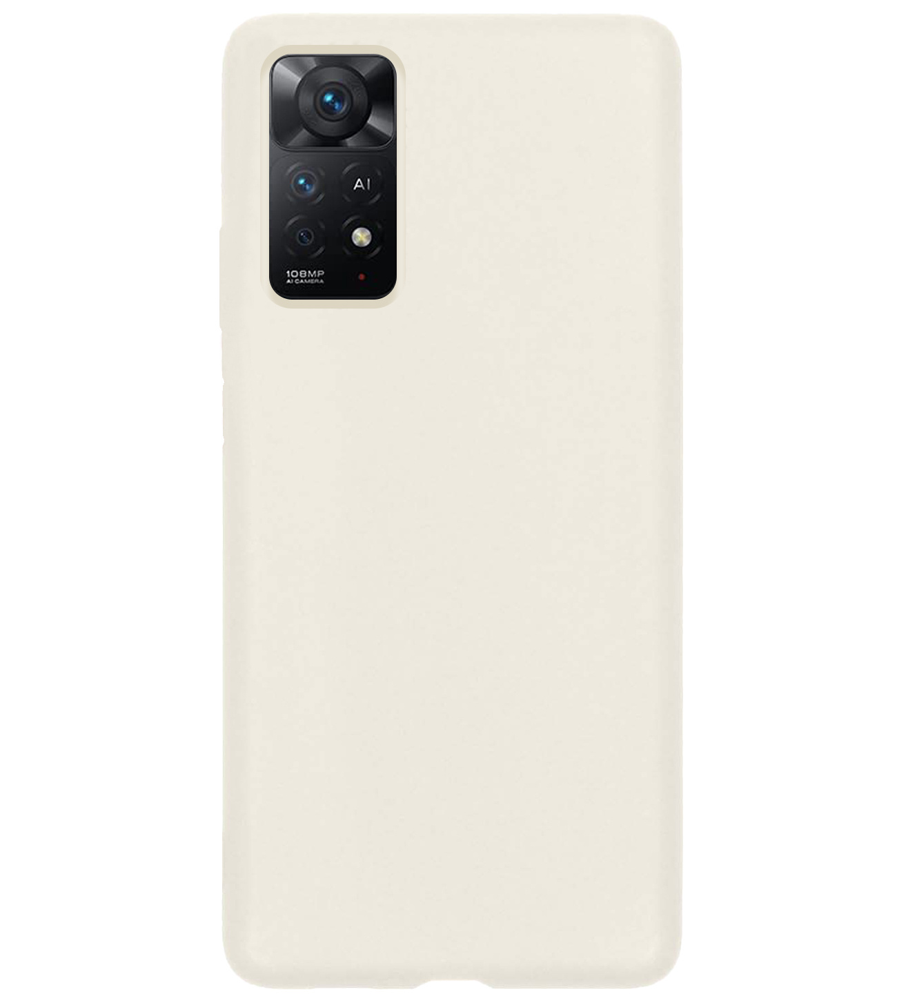 BASEY. Hoes Geschikt voor Xiaomi Redmi Note 11s Hoesje Siliconen Back Cover Case - Hoesje Geschikt voor Xiaomi Redmi Note 11s Hoes Cover Hoesje - Wit - 2 Stuks