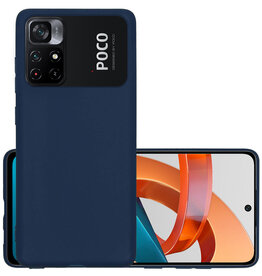 NoXx NoXx Xiaomi Poco M4 Pro 5G Hoesje Siliconen - Donkerblauw