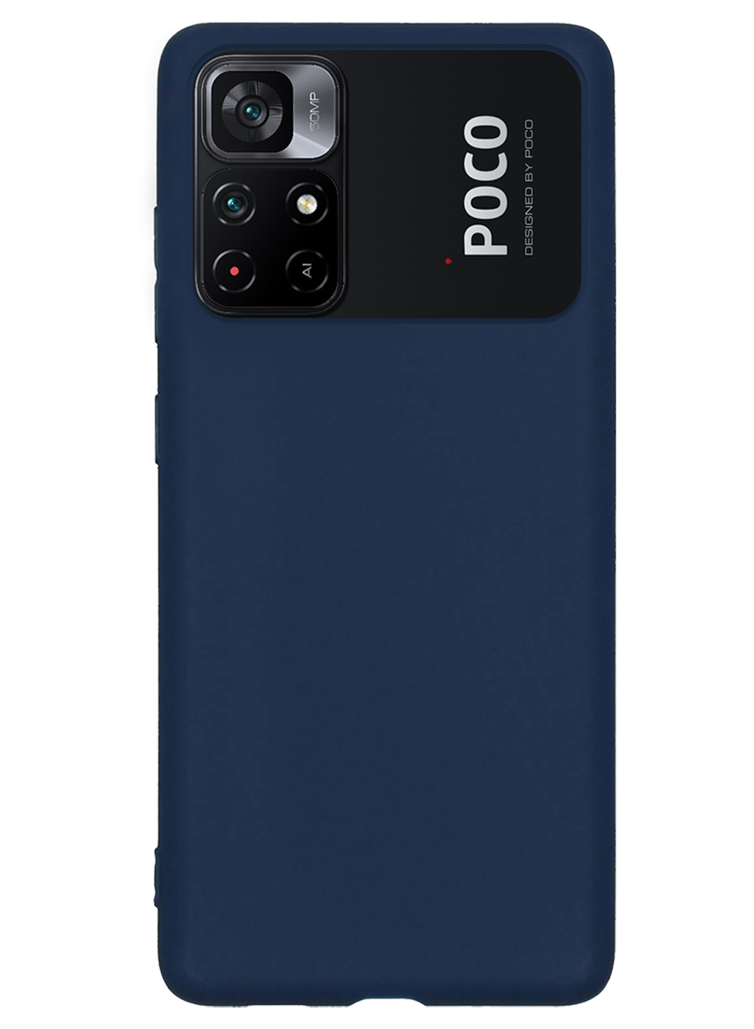 NoXx Hoes Geschikt voor Xiaomi Poco M4 Pro 5G Hoesje Cover Siliconen Back Case Hoes - Donkerblauw