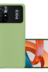 NoXx Hoes Geschikt voor Xiaomi Poco M4 Pro 5G Hoesje Cover Siliconen Back Case Hoes - Groen