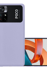 NoXx Hoes Geschikt voor Xiaomi Poco M4 Pro 5G Hoesje Cover Siliconen Back Case Hoes - Lila