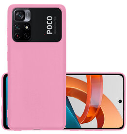 NoXx NoXx Xiaomi Poco M4 Pro 5G Hoesje Siliconen - Lichtroze