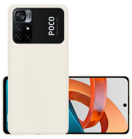NoXx NoXx Xiaomi Poco M4 Pro 5G Hoesje Siliconen - Wit