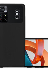 NoXx Hoes Geschikt voor Xiaomi Poco M4 Pro 5G Hoesje Cover Siliconen Back Case Hoes - Zwart