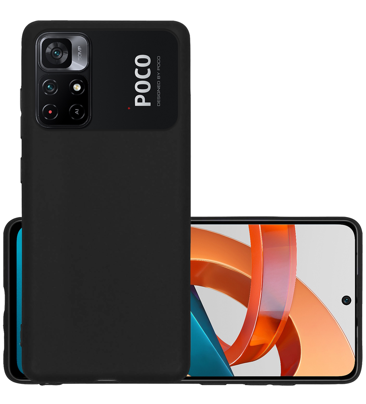 NoXx Hoes Geschikt voor Xiaomi Poco M4 Pro 5G Hoesje Cover Siliconen Back Case Hoes - Zwart