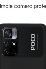 NoXx Hoes Geschikt voor Xiaomi Poco M4 Pro 5G Hoesje Cover Siliconen Back Case Hoes - Zwart