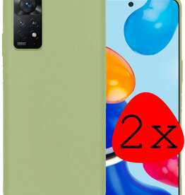 BASEY. BASEY. Xiaomi Redmi Note 11s Hoesje Siliconen - Groen - 2 PACK