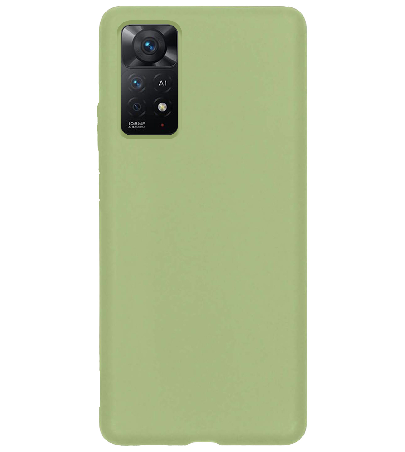 BASEY. Hoes Geschikt voor Xiaomi Redmi Note 11s Hoesje Siliconen Back Cover Case - Hoesje Geschikt voor Xiaomi Redmi Note 11s Hoes Cover Hoesje - Groen - 2 Stuks