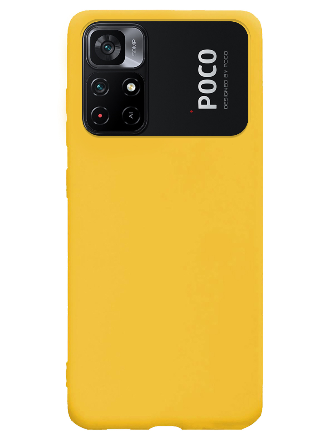 NoXx Hoes Geschikt voor Xiaomi Poco M4 Pro 5G Hoesje Cover Siliconen Back Case Hoes - Geel - 2x