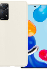 BASEY. Hoes Geschikt voor Xiaomi Redmi Note 11s Hoesje Siliconen Back Cover Case - Hoesje Geschikt voor Xiaomi Redmi Note 11s Hoes Cover Hoesje - Wit
