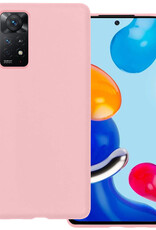 BASEY. Hoes Geschikt voor Xiaomi Redmi Note 11s Hoesje Siliconen Back Cover Case - Hoesje Geschikt voor Xiaomi Redmi Note 11s Hoes Cover Hoesje - Lichtroze