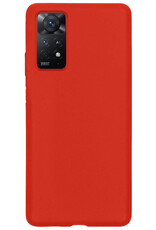 BASEY. Hoes Geschikt voor Xiaomi Redmi Note 11s Hoesje Siliconen Back Cover Case - Hoesje Geschikt voor Xiaomi Redmi Note 11s Hoes Cover Hoesje - Rood