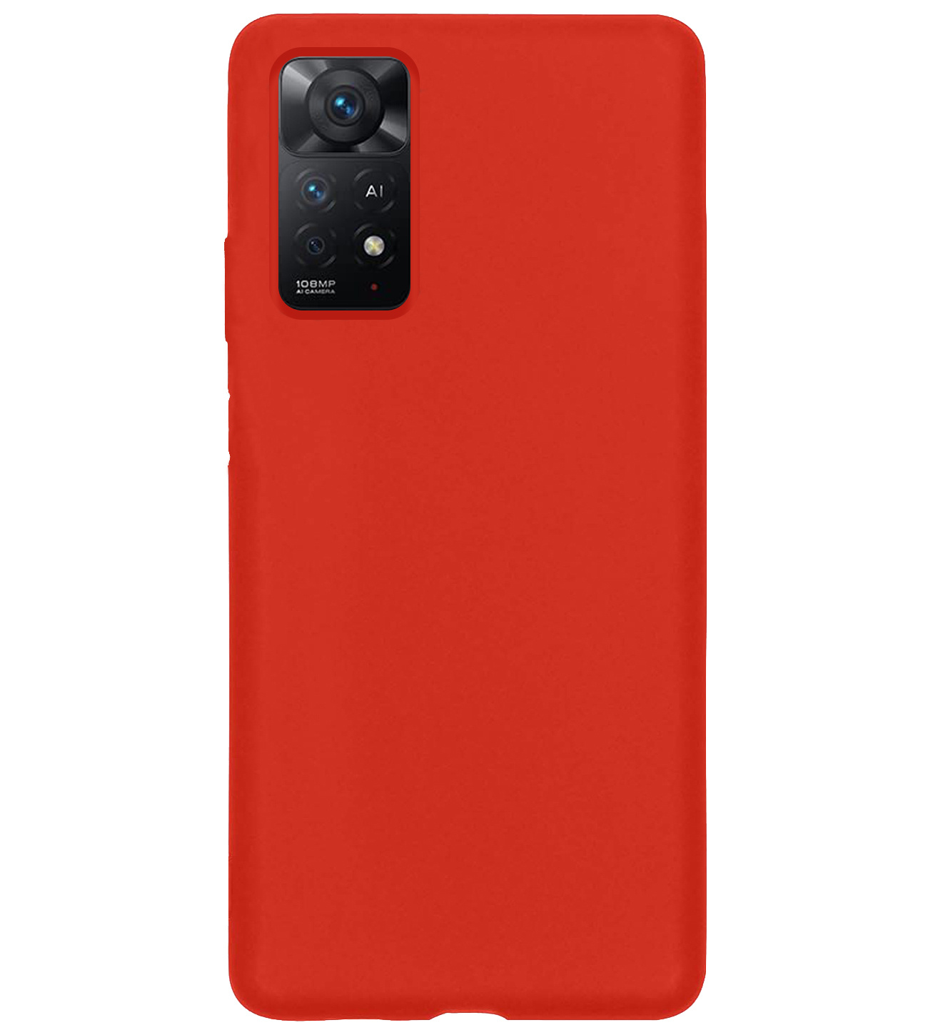 BASEY. Hoes Geschikt voor Xiaomi Redmi Note 11s Hoesje Siliconen Back Cover Case - Hoesje Geschikt voor Xiaomi Redmi Note 11s Hoes Cover Hoesje - Rood