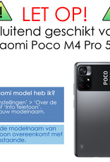 NoXx Hoes Geschikt voor Xiaomi Poco M4 Pro 5G Hoesje Cover Siliconen Back Case Hoes Met Screenprotector - Groen