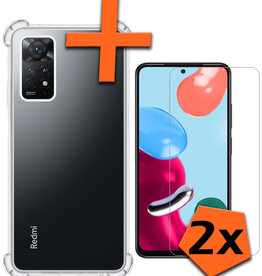 Nomfy Nomfy Xiaomi Redmi Note 11s Hoesje Shockproof Met 2x Screenprotector