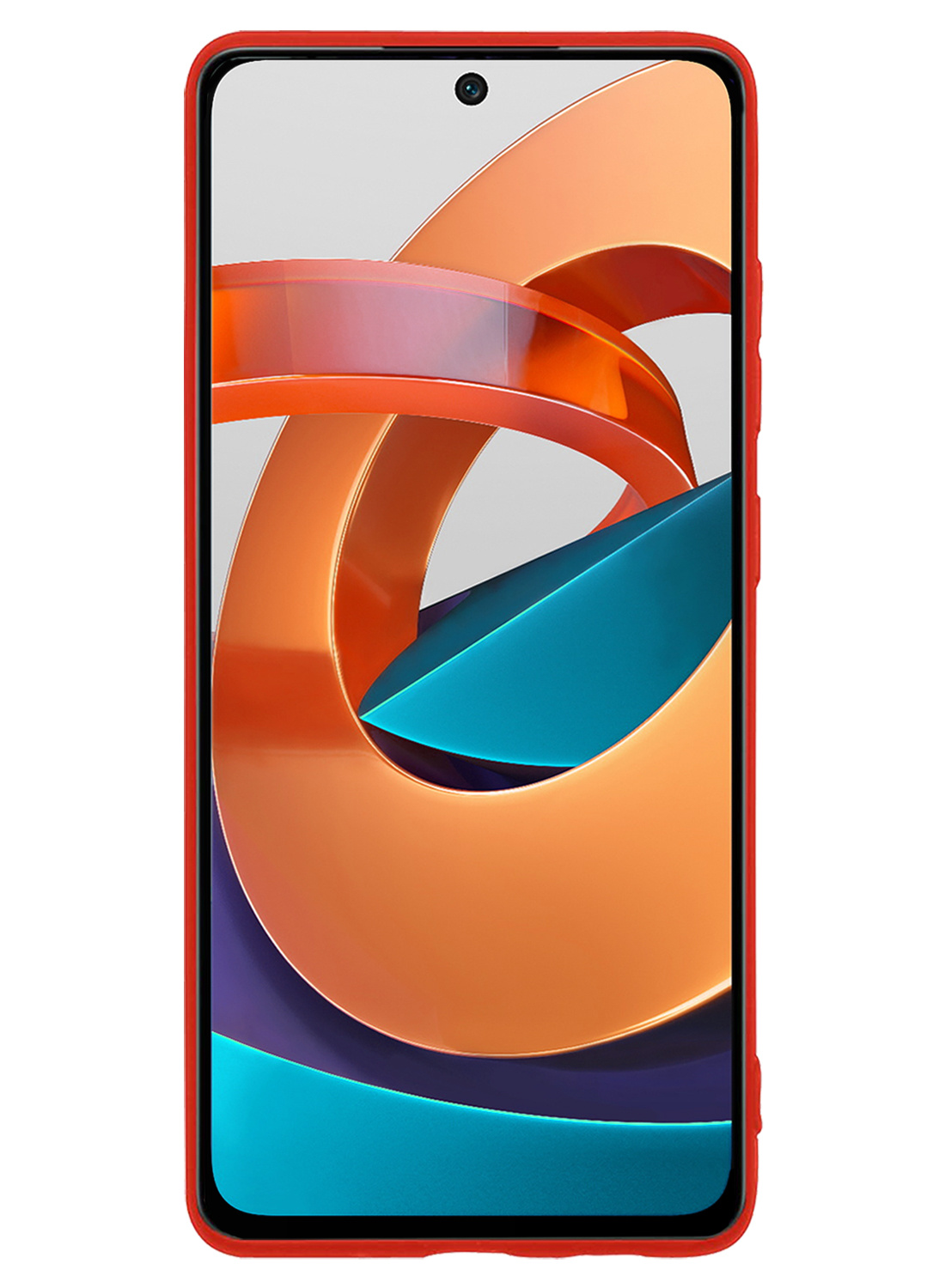 NoXx Hoes Geschikt voor Xiaomi Poco M4 Pro 5G Hoesje Cover Siliconen Back Case Hoes Met Screenprotector - Rood