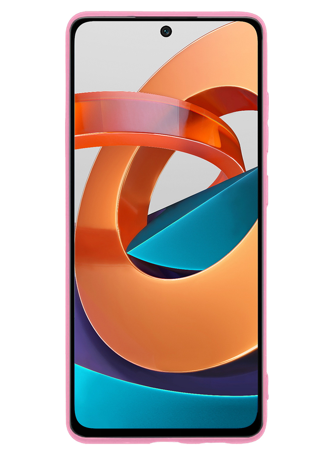 NoXx Hoes Geschikt voor Xiaomi Poco M4 Pro 5G Hoesje Cover Siliconen Back Case Hoes Met Screenprotector - Lichtroze