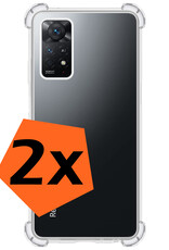 Nomfy Hoesje Geschikt voor Xiaomi Redmi Note 11s Hoesje Shock Proof Cover Case Shockproof - Hoes Geschikt voor Xiaomi Redmi Note 11s Hoes Siliconen Back Case - Transparant - 2 PACK