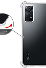 Nomfy Hoesje Geschikt voor Xiaomi Redmi Note 11s Hoesje Shock Proof Cover Case Shockproof - Hoes Geschikt voor Xiaomi Redmi Note 11s Hoes Siliconen Back Case - Transparant