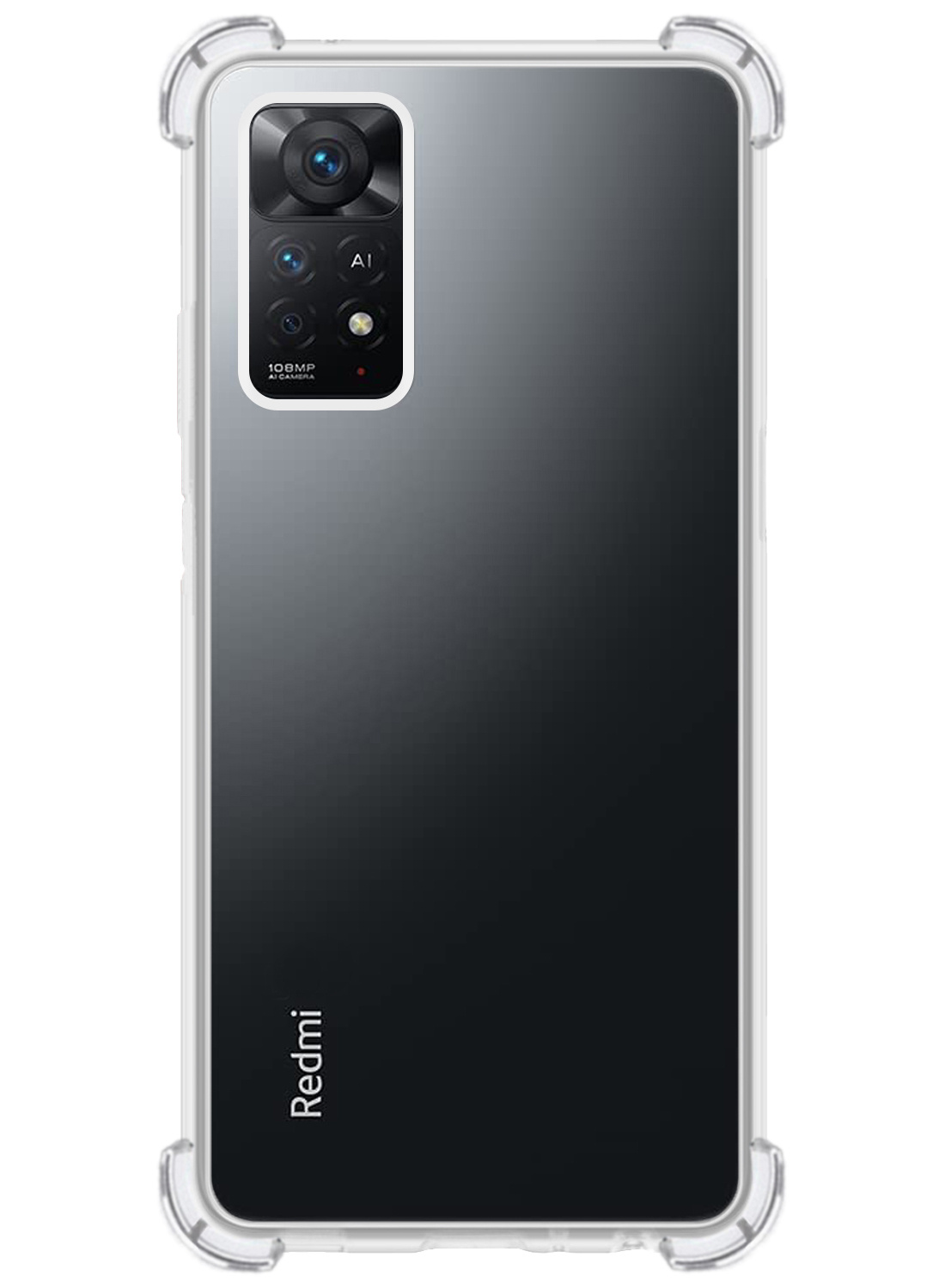 NoXx Hoes Geschikt voor Xiaomi Redmi Note 11s Hoesje Siliconen Cover Shock Proof Back Case Shockproof Hoes Met Screenprotector - Transparant