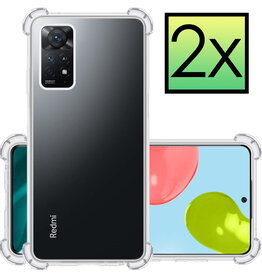 NoXx NoXx Xiaomi Redmi Note 11s Hoesje Shockproof - Transparant - 2 PACK