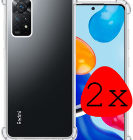 BASEY. BASEY. Xiaomi Redmi Note 11s Hoesje Shockproof - Transparant - 2 PACK