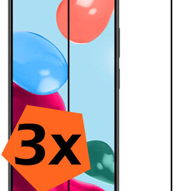 Nomfy Nomfy Xiaomi Redmi Note 11s Screenprotector Glas Full Cover - 3 PACK