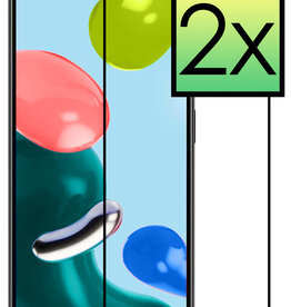 NoXx NoXx Xiaomi Redmi Note 11s Screenprotector Glas Full Cover - 2 PACK