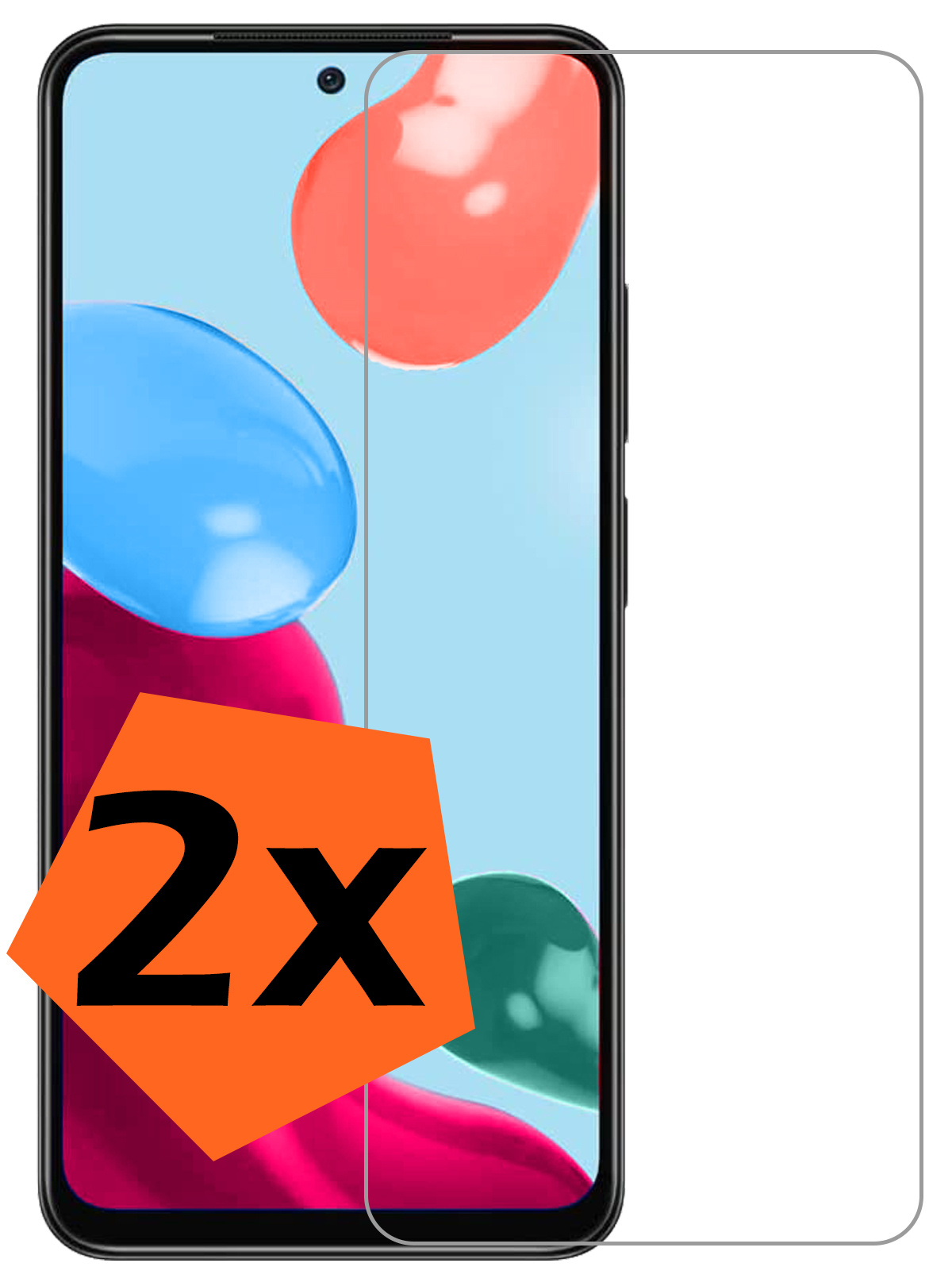 Nomfy Screenprotector Geschikt voor Xiaomi Redmi Note 11s Screenprotector Bescherm Glas Tempered Glass - Screenprotector Geschikt voor Xiaomi Redmi Note 11s Screen Protector - 2 PACK