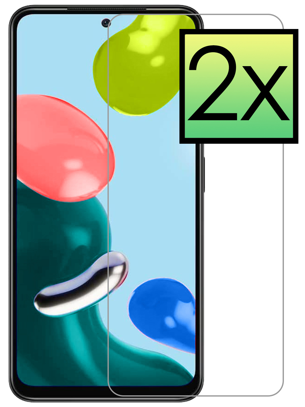 NoXx Screenprotector Geschikt voor Xiaomi Redmi Note 11s Screenprotector Tempered Glass Gehard Glas Beschermglas - 2x