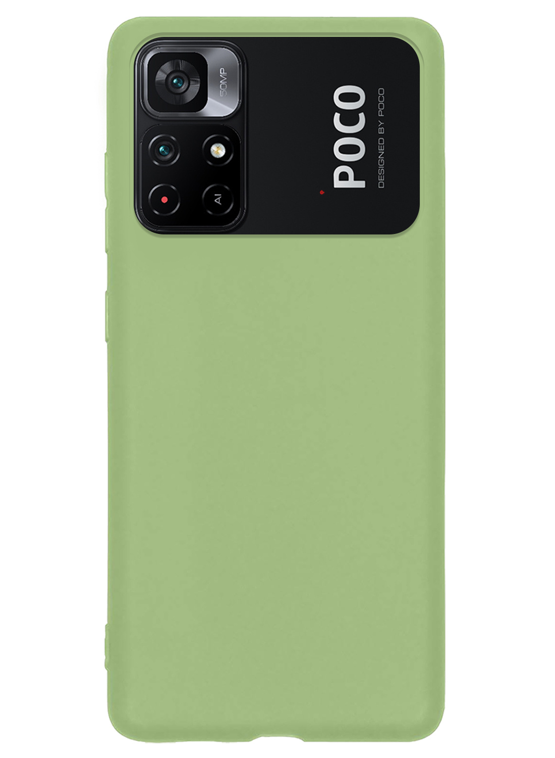 Nomfy Hoesje Geschikt voor Xiaomi Poco M4 Pro 5G Hoesje Siliconen Cover Case - Hoes Geschikt voor Xiaomi Poco M4 Pro 5G Hoes Back Case - Groen