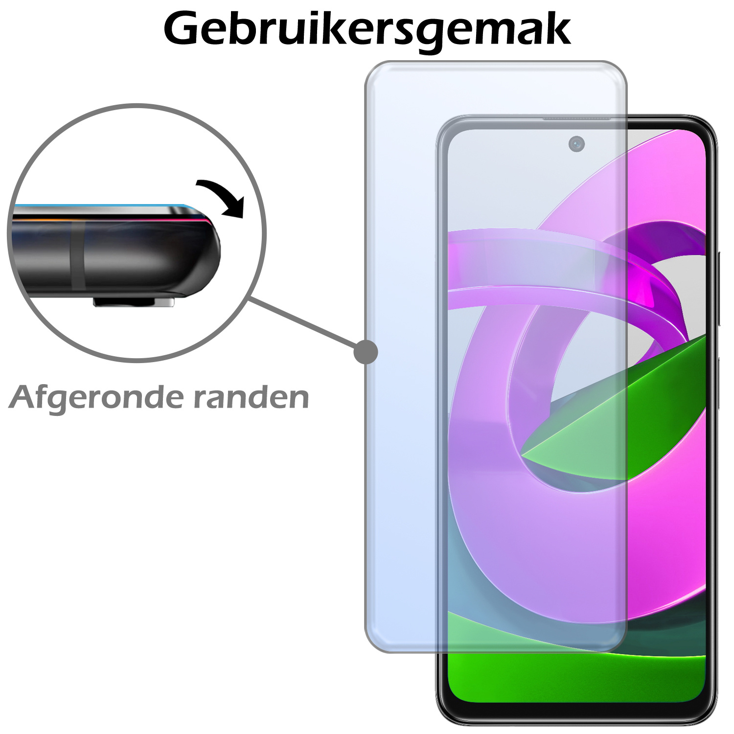 Nomfy Hoesje Geschikt voor Xiaomi Poco M4 Pro 5G Hoesje Siliconen Cover Case Met 2x Screenprotector - Hoes Geschikt voor Xiaomi Poco M4 Pro 5G Hoes Back Case - Wit