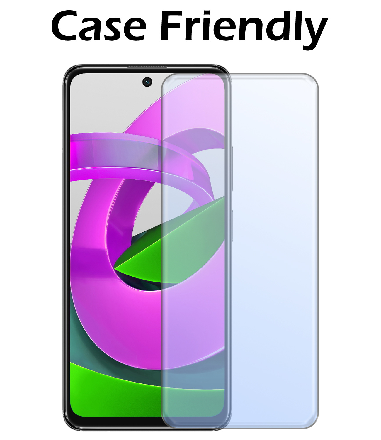 Nomfy Hoesje Geschikt voor Xiaomi Poco M4 Pro 5G Hoesje Siliconen Cover Case Met 2x Screenprotector - Hoes Geschikt voor Xiaomi Poco M4 Pro 5G Hoes Back Case - Lila