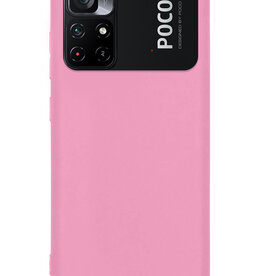 Nomfy Nomfy Xiaomi Poco M4 Pro 5G Hoesje Siliconen - Lichtroze