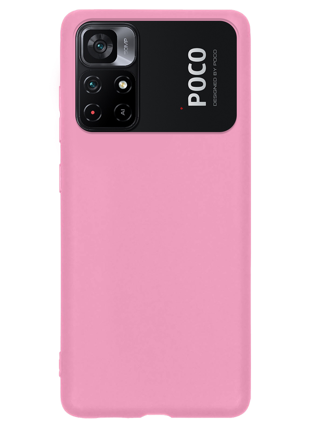 Nomfy Hoesje Geschikt voor Xiaomi Poco M4 Pro 5G Hoesje Siliconen Cover Case - Hoes Geschikt voor Xiaomi Poco M4 Pro 5G Hoes Back Case - Lichtroze